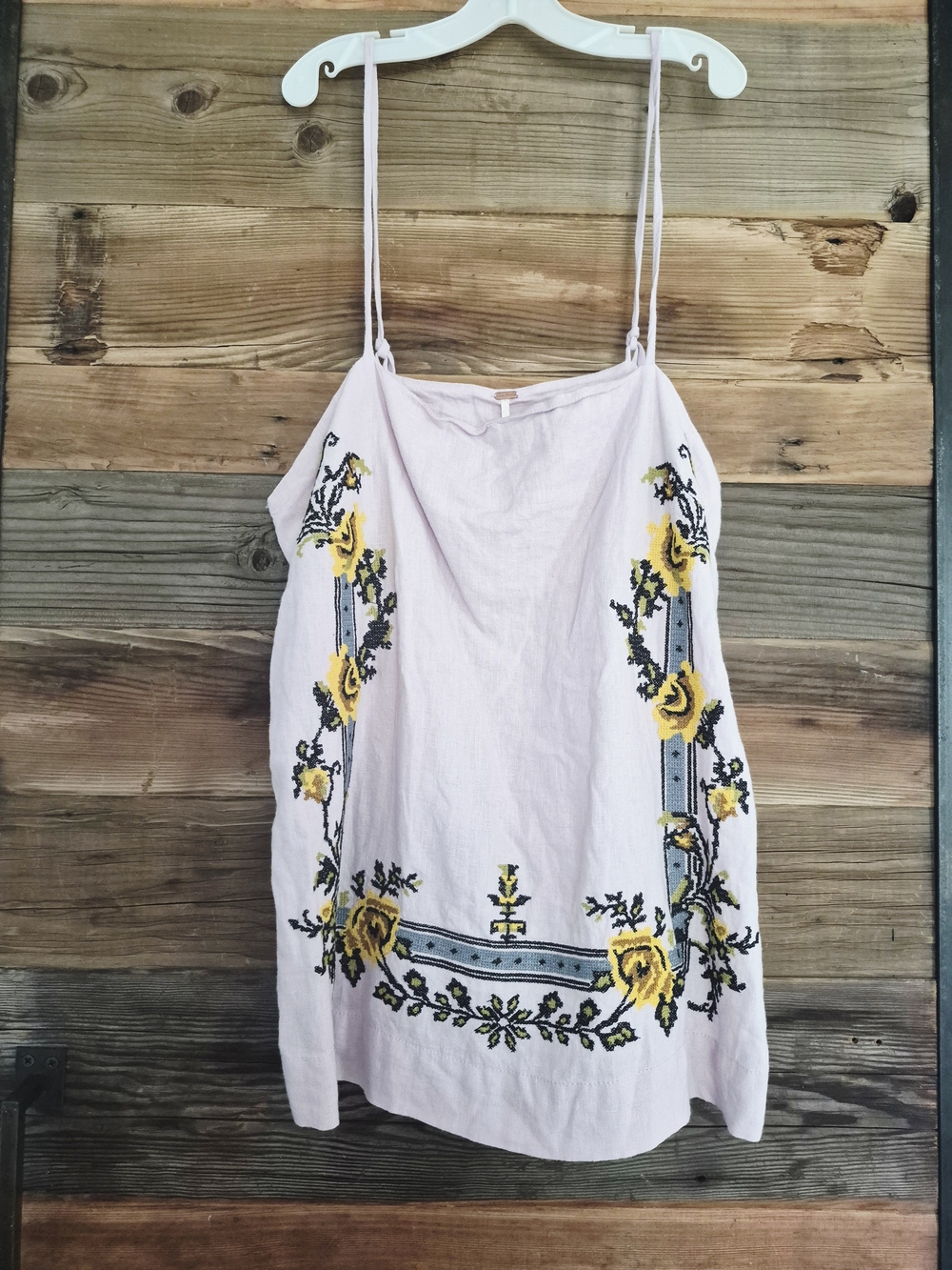 NWT Free People Sightseer Embroidered Linen Set- Lilac Combo Size Medium - Picture 4 of 9